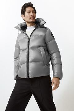 Chamarras Canada Goose Hombre Mexico - Crofton Chaqueta De Plumas Black Label Grises Oscuro RB3610278